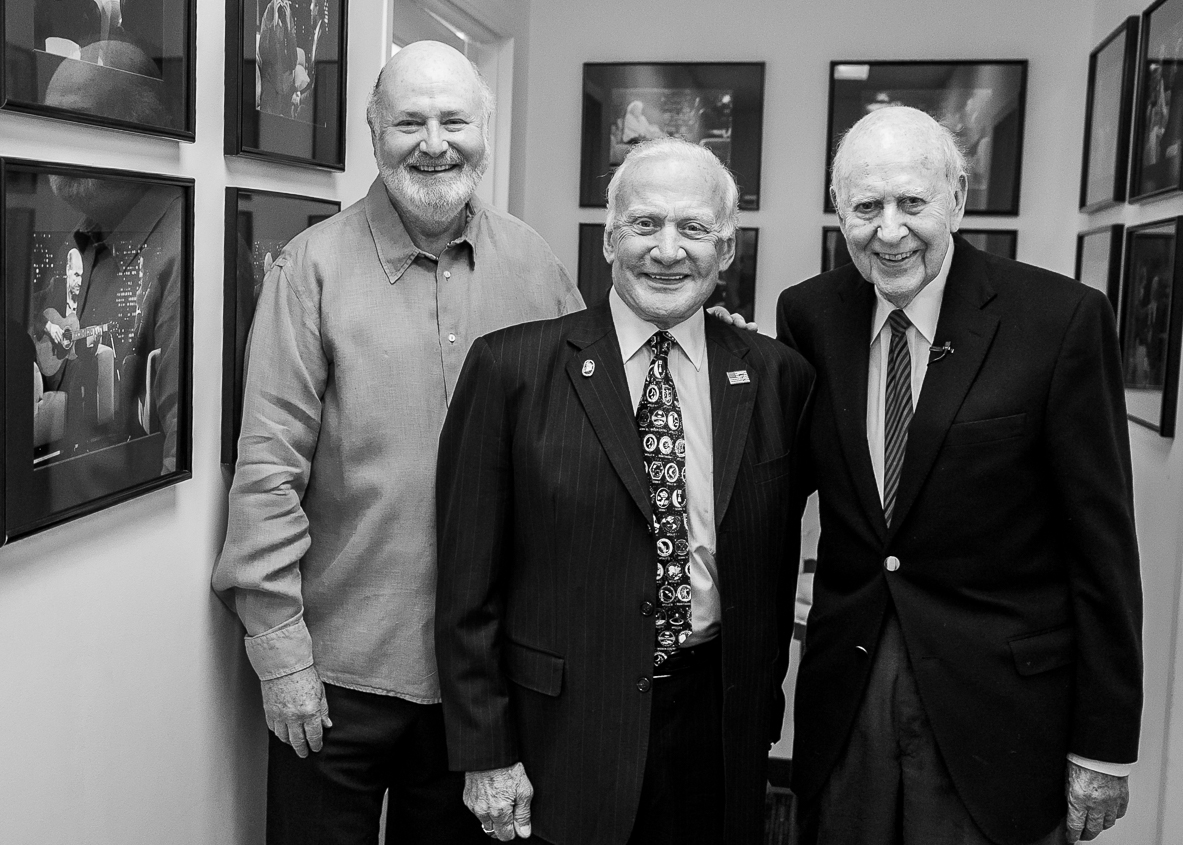Rob Reiner,  Buzz Aldrin & Carl Reiner / jvephoto.com